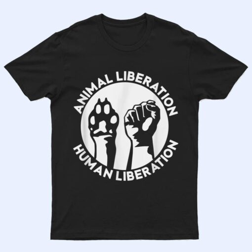 Animal Rights Liberation Vegan Vegetarian Dog Paw T Shirt