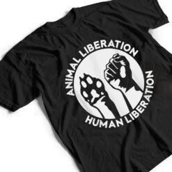 Animal Rights Liberation Vegan Vegetarian Dog Paw T Shirt - Dream Art Europa