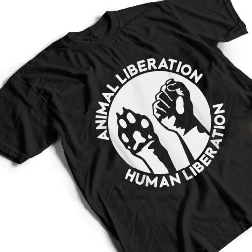 Animal Rights Liberation Vegan Vegetarian Dog Paw T Shirt