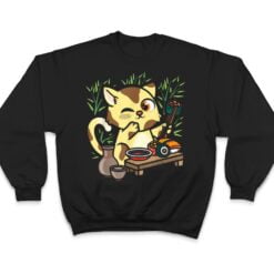 Animal Sushi Cat Lover Japanese Kawaii Cat Eating Food Art T Shirt - Dream Art Europa