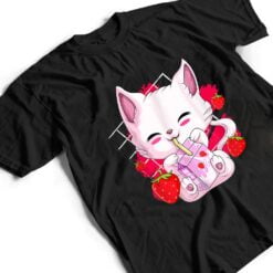 Anime Kawaii Cat Strawberry Milk Anime Neko Gifts Girls Teen T Shirt - Dream Art Europa