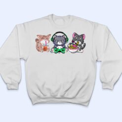 Anime Kawaii Cats Ramen Cat Boba Bubble Tea Cat Video Gamer T Shirt - Dream Art Europa