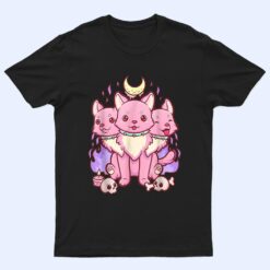 Anime Kawaii Pastel Goth Cute Creepy 3 Headed Dog T Shirt