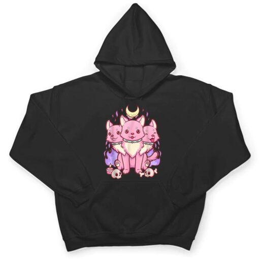 Anime Kawaii Pastel Goth Cute Creepy 3 Headed Dog T Shirt