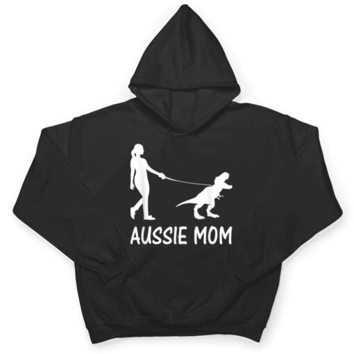 Aussie Mom Australian Shepherd Dog Dinosaur Women Mother T Shirt