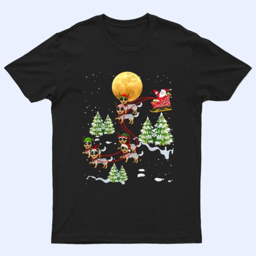 Australian Cattle Dog Reindeer Christmas Riding Santa T Shirt