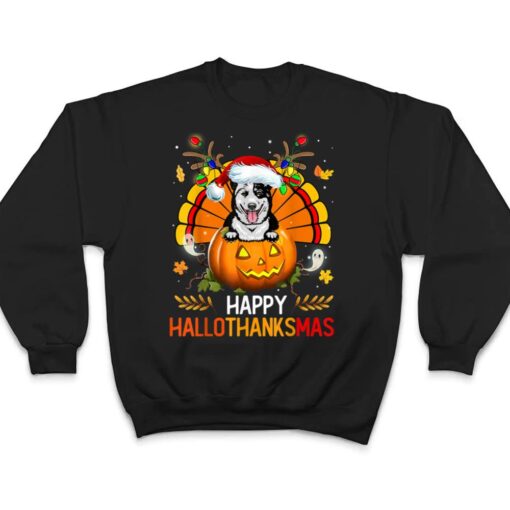 Australian Cattle Happy Hallothanksmas Halloween Christmas T Shirt