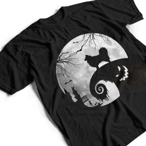 Australian Shepherd Dog And Moon Halloween Costume Dog Lover T Shirt