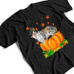 Australian Shepherd Dog Happy Thanksgiving Pumpkin Fall T Shirt - Dream Art Europa