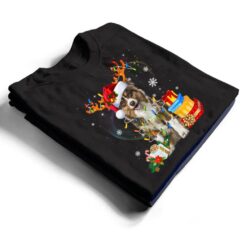 Australian Shepherd Dog Lights Santa Hat Christmas T Shirt - Dream Art Europa