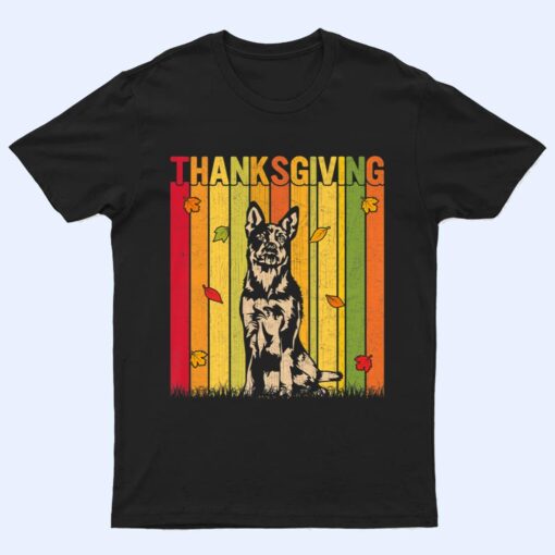 Autumn Thanksgiving Retro Heeler Dog Lovers Thanksgiving T Shirt