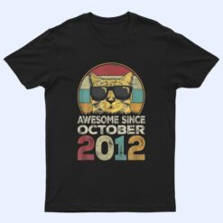 Awesome Since October 2012 10H Birthday Gifts Cat Lovers T Shirt