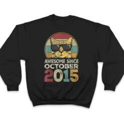 Awesome Since October 2015 7th Birthday Gifts Cat Lovers T Shirt - Dream Art Europa