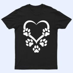 Baby Dog Paw Heart - Dog Paws Hearts Dog Paw Print T Shirt