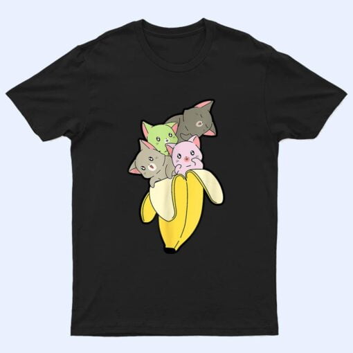 Bananya Banana Funny Cat Cute Kawaii Kitten T-Shirt T Shirt