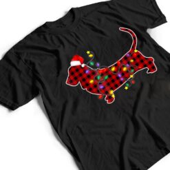 Basset Hound Dog Lights Christmas Matching Family T Shirt - Dream Art Europa