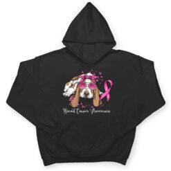 Basset Hound Dog Lover Pink Ribbon Breast Cancer Awareness T Shirt - Dream Art Europa