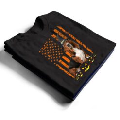 Basset Hound Dog Pumpkin American Flag Witch Hat Halloween T Shirt - Dream Art Europa