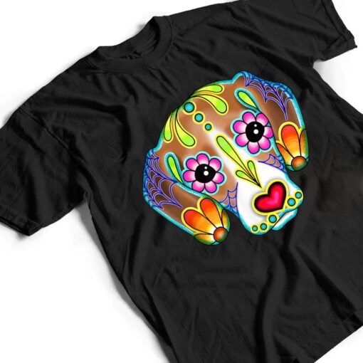 Beagle - Day of the Dead Sugar Skull Dog T Shirt