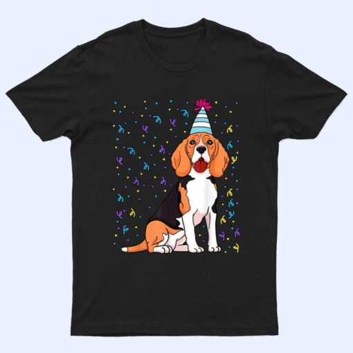 Beagle Dog Birthday Celebration Animal Bday Party Lover T Shirt