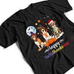 Beagle Dog Halloween Merry Christmas Happy Hallothanksmas T Shirt - Dream Art Europa