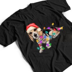 Beagle Santa Christmas Tree Lights Xmas Boys Dog Dogmas T Shirt - Dream Art Europa