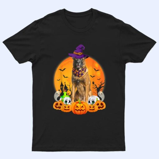 Belgian Malinois Witch Pumpkin Halloween Dog Lover Funny T Shirt