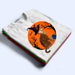 Bengal Cat Halloween Witch Hat And Moon T Shirt - Dream Art Europa