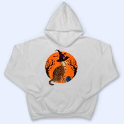 Bengal Cat Halloween Witch Hat And Moon T Shirt - Dream Art Europa