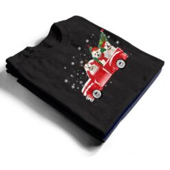 Bichon Frise Riding Red Truck Merry Christmas Dog Lover T Shirt - Dream Art Europa