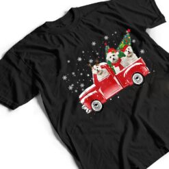 Bichon Frise Riding Red Truck Merry Christmas Dog Lover T Shirt - Dream Art Europa