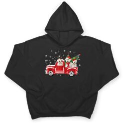 Bichon Frise Riding Red Truck Merry Christmas Dog Lover T Shirt - Dream Art Europa