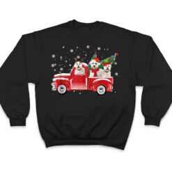 Bichon Frise Riding Red Truck Merry Christmas Dog Lover T Shirt - Dream Art Europa