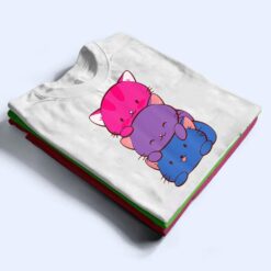 Bisexual Pride Kawaii Kitty Cat Stack Anime T Shirt - Dream Art Europa