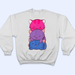 Bisexual Pride Kawaii Kitty Cat Stack Anime T Shirt - Dream Art Europa