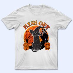 Black-Cat Halloween Costume Hiss Off Funny Kitten Lover Gift Premium T Shirt