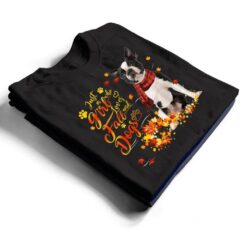 Black Boston Terrier Just A Girl Who Loves Fall And Dogs T Shirt - Dream Art Europa