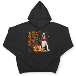 Black Boston Terrier Just A Girl Who Loves Fall And Dogs T Shirt - Dream Art Europa