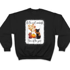 Black Cat Fall Itu2018s The Most Wonderful Time Of The Year T Shirt - Dream Art Europa