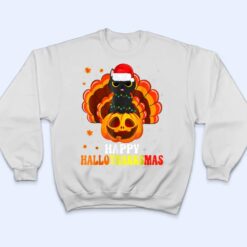 Black Cat Happy HalloThanksMas T Shirt - Dream Art Europa