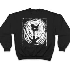 Black Cat Lazy Halloween Costume Scary Creepy T Shirt - Dream Art Europa