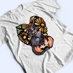 Black Cat Pumpkin Jack O Lantern Daisy T Shirt - Dream Art Europa