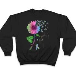 Black Cat Sunflower Metastatic Breast Cancer Awareness Day T Shirt - Dream Art Europa