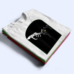 Black Cat Yellow Eyes Skeleton Hand Boop Halloween Costumes T Shirt - Dream Art Europa