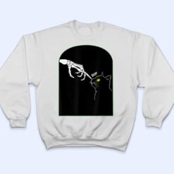 Black Cat Yellow Eyes Skeleton Hand Boop Halloween Costumes T Shirt - Dream Art Europa