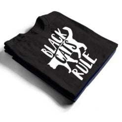 Black Cats Rule Dad Kitty Daddy Cat Mom Christmas Father Ver 1 T Shirt - Dream Art Europa