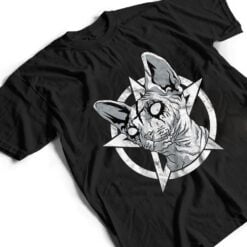 Black Metal Sphynx Cat Goth and Death Metal Sphinx Occult T Shirt - Dream Art Europa