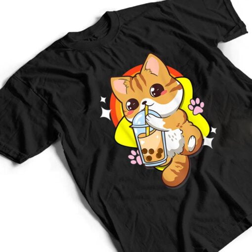 Boba Tea Bubble Tea Cat Anime Kawaii Neko Lover Japanese T Shirt