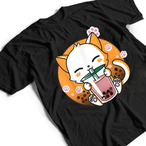Boba Tea Cat Bubble Tea Kawaii Anime Japanese Gift Girl Teen T Shirt