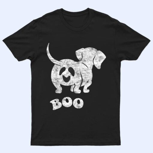 Boo Dachshund Spooky Dog Wiener Halloween Costume T Shirt